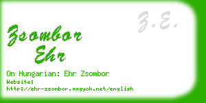 zsombor ehr business card